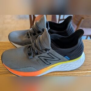 New Balance Gray and Orange Athletic Fresh Foam Roav Running Shoe